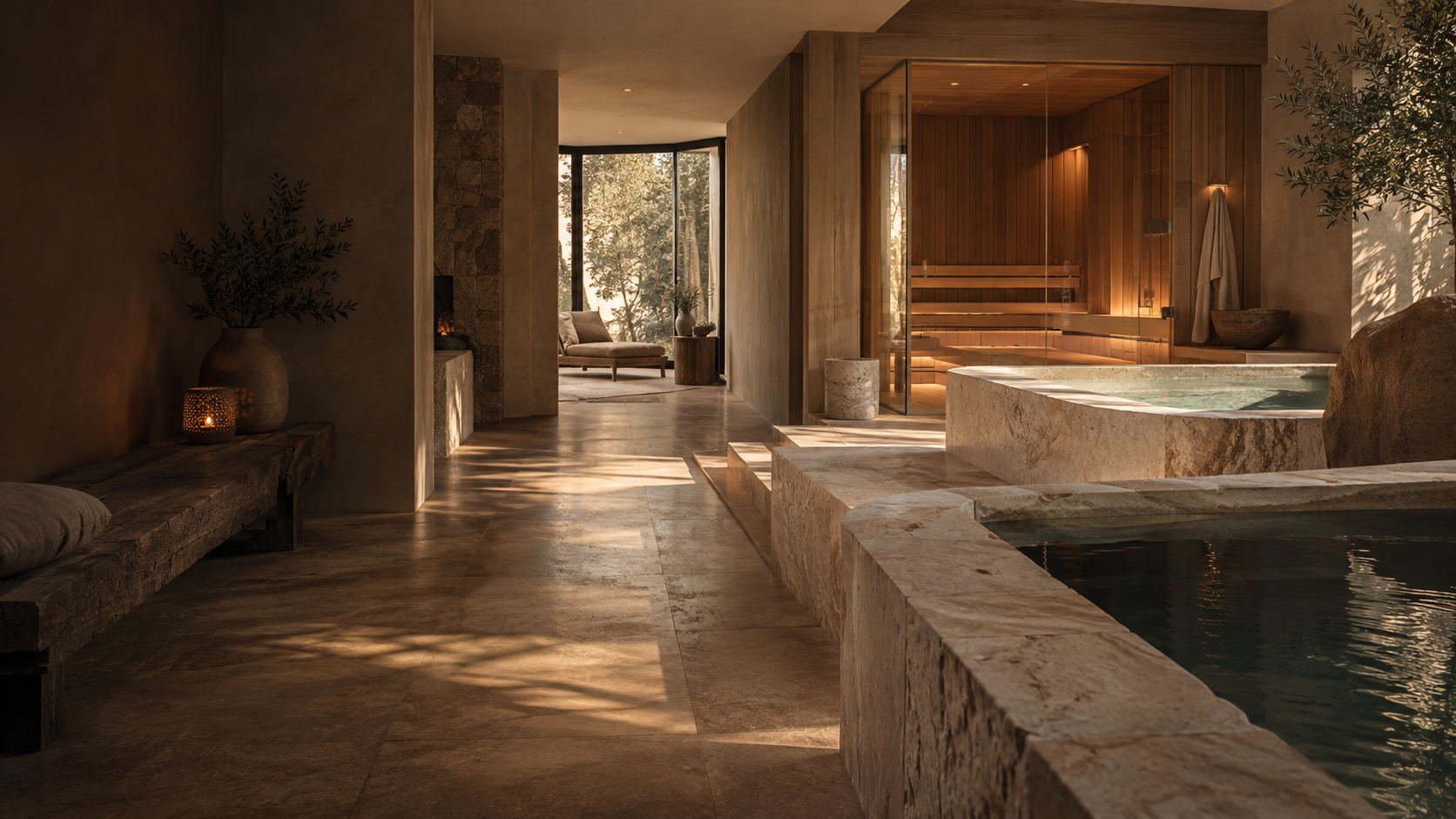 Quiet warm treatment space